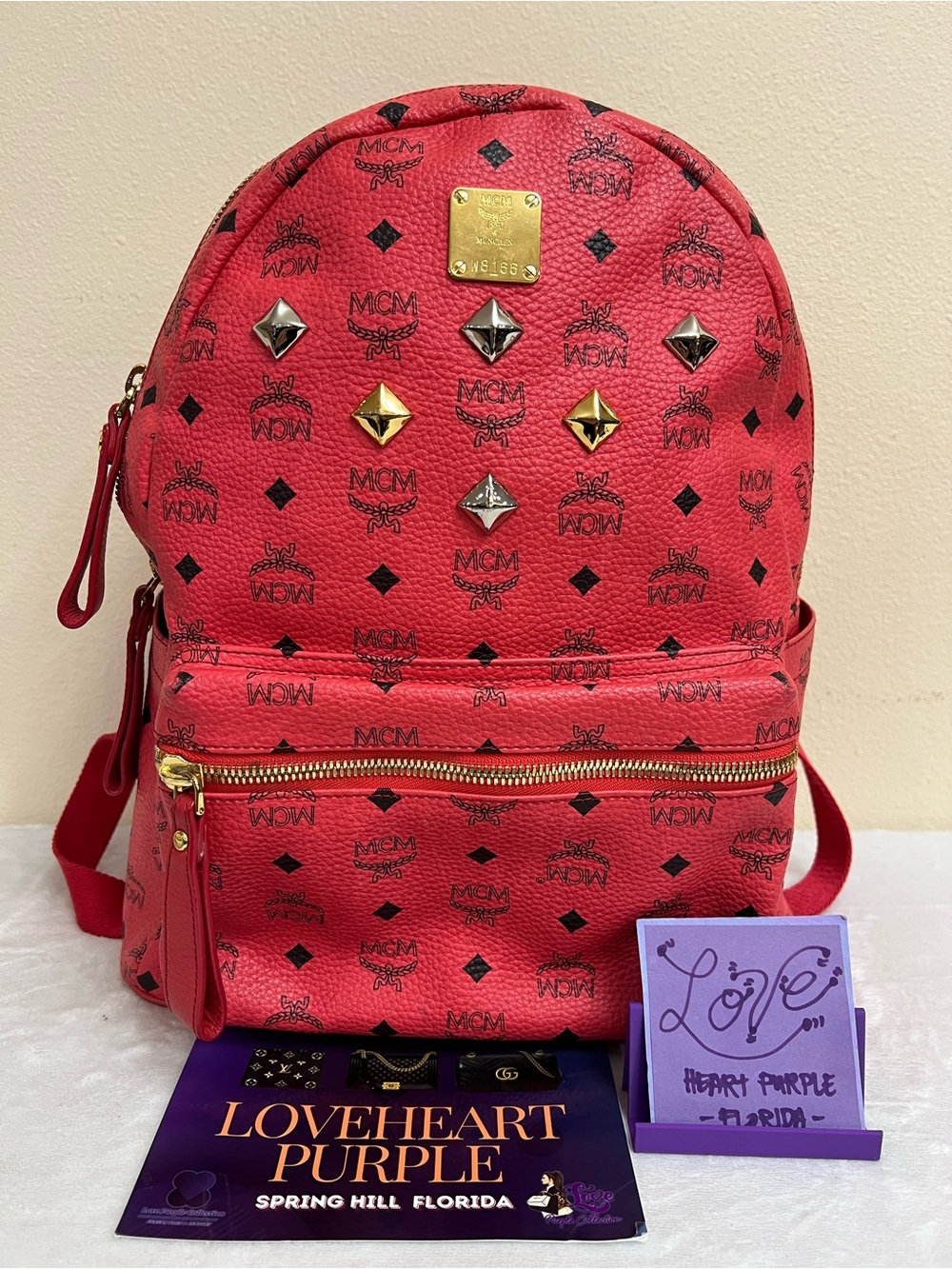 MCM BAGPACK RED LIMITED EDITION